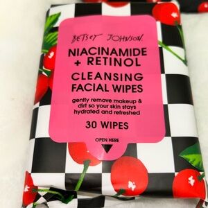 Betsey Johnson Cherry Pattern Makeup Remover Wipes